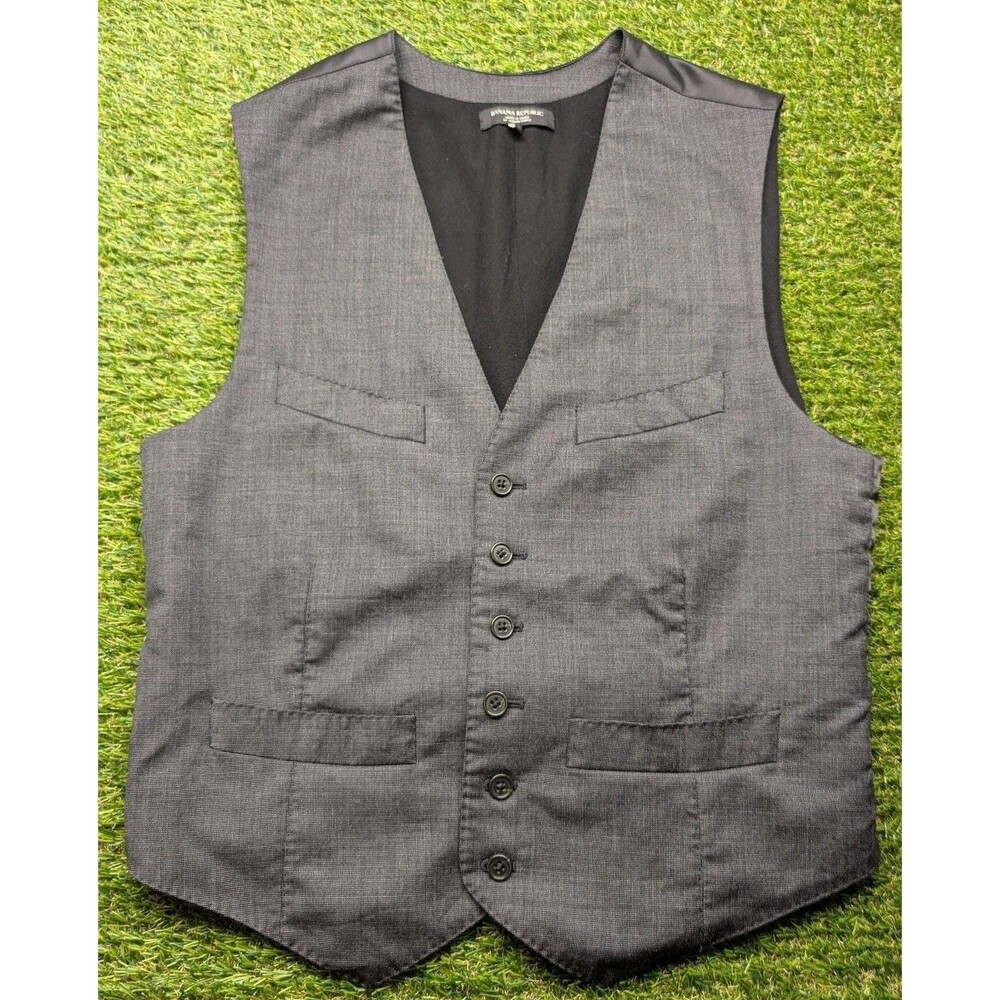 Banana Republic Gray Suit Vest size 40 EUC
